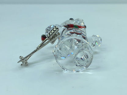 Swarovski Crystal Kris Bear Ski Poles Figurine Glass Martin Zendron S122
