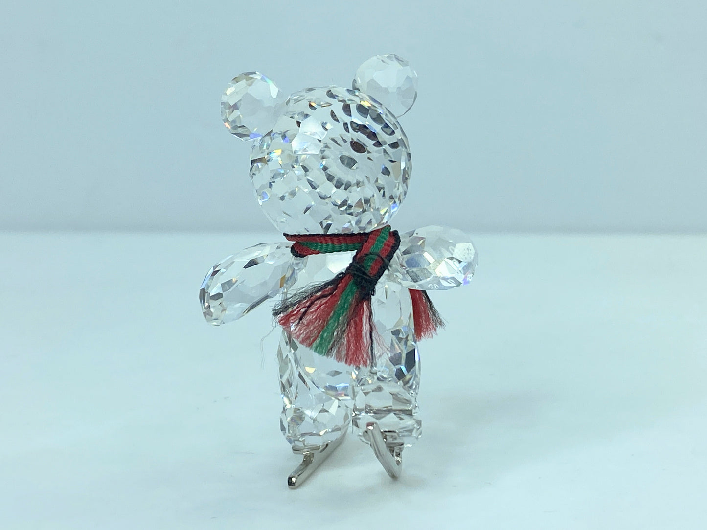 Swarovski Crystal Figurine, Kris Bear Ice Skating COA w/mirror S123