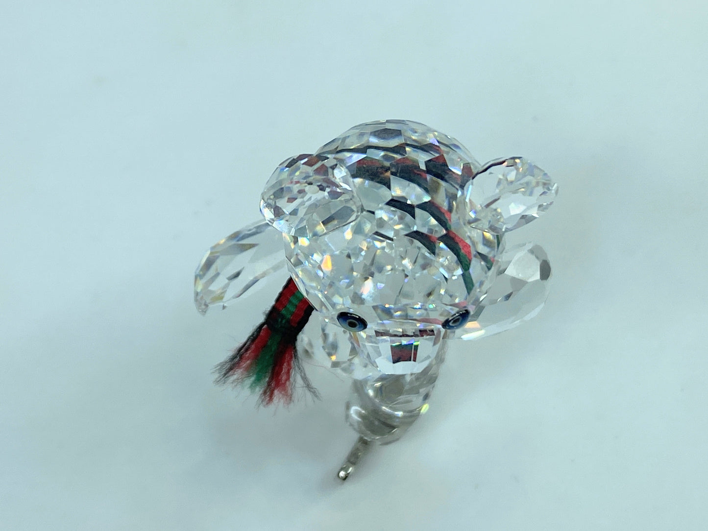 Swarovski Crystal Figurine, Kris Bear Ice Skating COA w/mirror S123