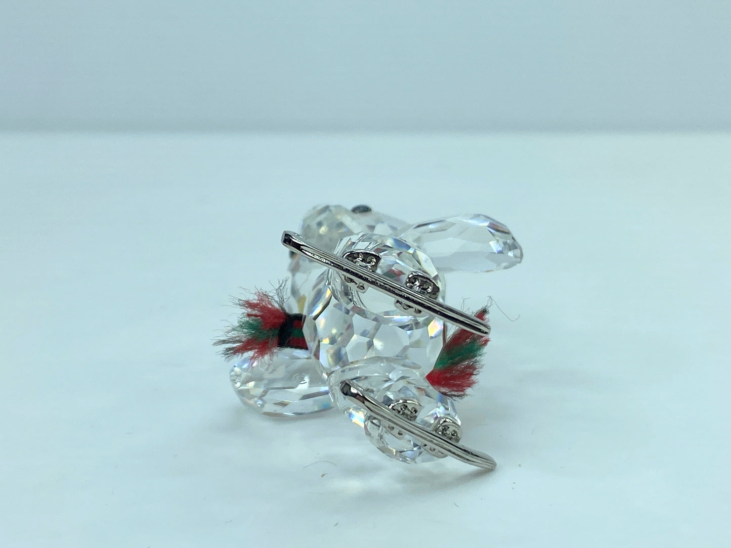 Swarovski Crystal Figurine, Kris Bear Ice Skating COA w/mirror S123