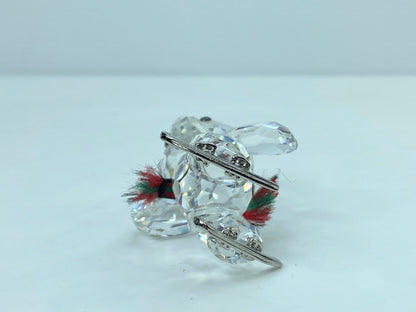 Swarovski Crystal Figurine, Kris Bear Ice Skating COA w/mirror S123