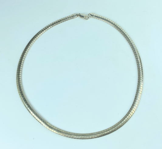 6.0mm Omega Choker Necklace Sterling Silver Jewelry 925 Italy Chain 18" JR9746