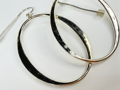 RLM Studio Robert Lee Morris Sterling Modernist Oval Dangle Earrings JR2154
