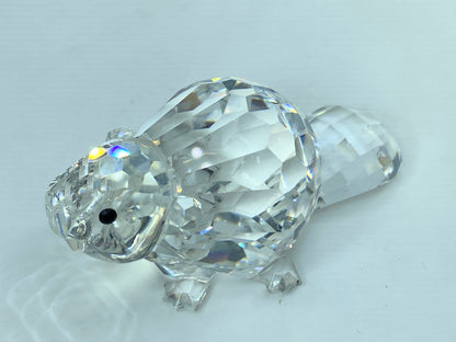 Swarovski Figurine: 164637 Beaver Mother 3 1/8" COA with Mirror S124