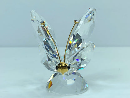 Swarovski Large Butterfly Crystal Tips Gold Antenna 2) COA w/Mirror S126