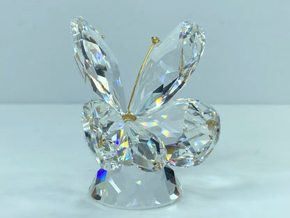 Swarovski Large Butterfly Crystal Tips Gold Antenna 2) COA w/Mirror S126