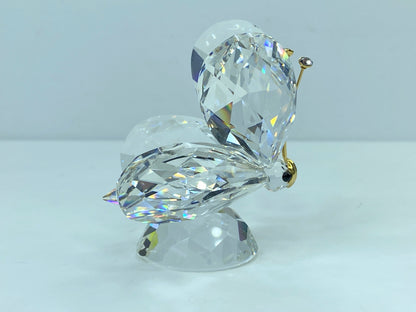 Swarovski Large Butterfly Crystal Tips Gold Antenna 2) COA w/Mirror S126