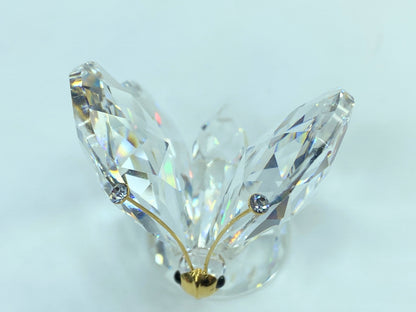 Swarovski Large Butterfly Crystal Tips Gold Antenna 2) COA w/Mirror S126