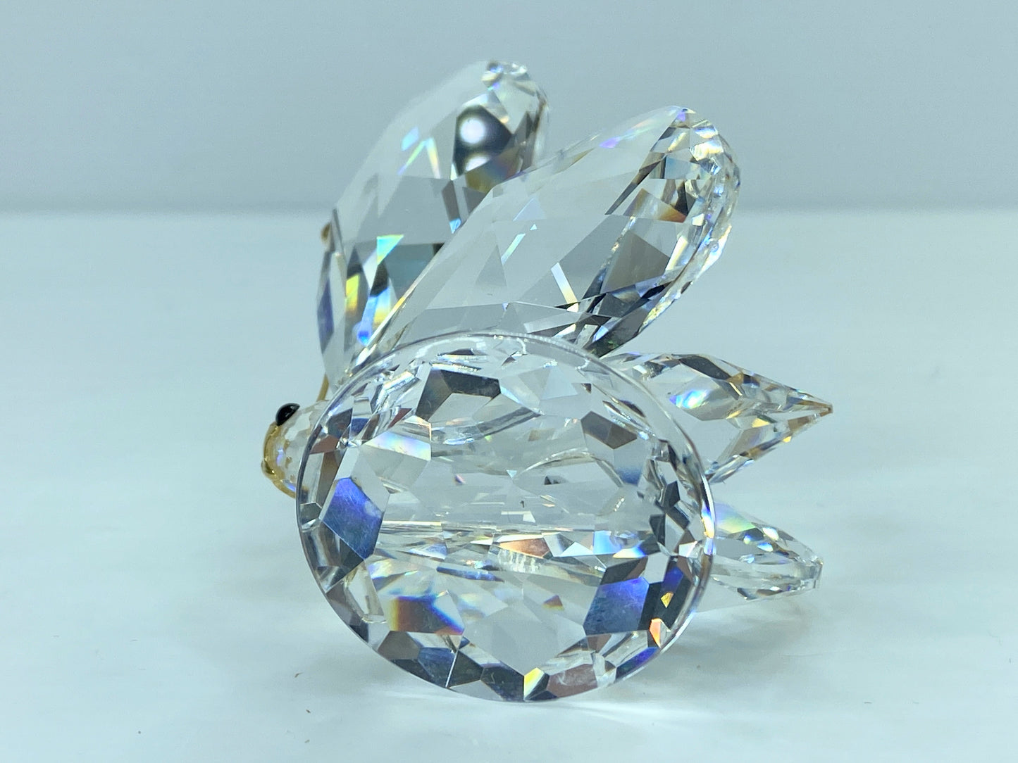Swarovski Large Butterfly Crystal Tips Gold Antenna 2) COA w/Mirror S126