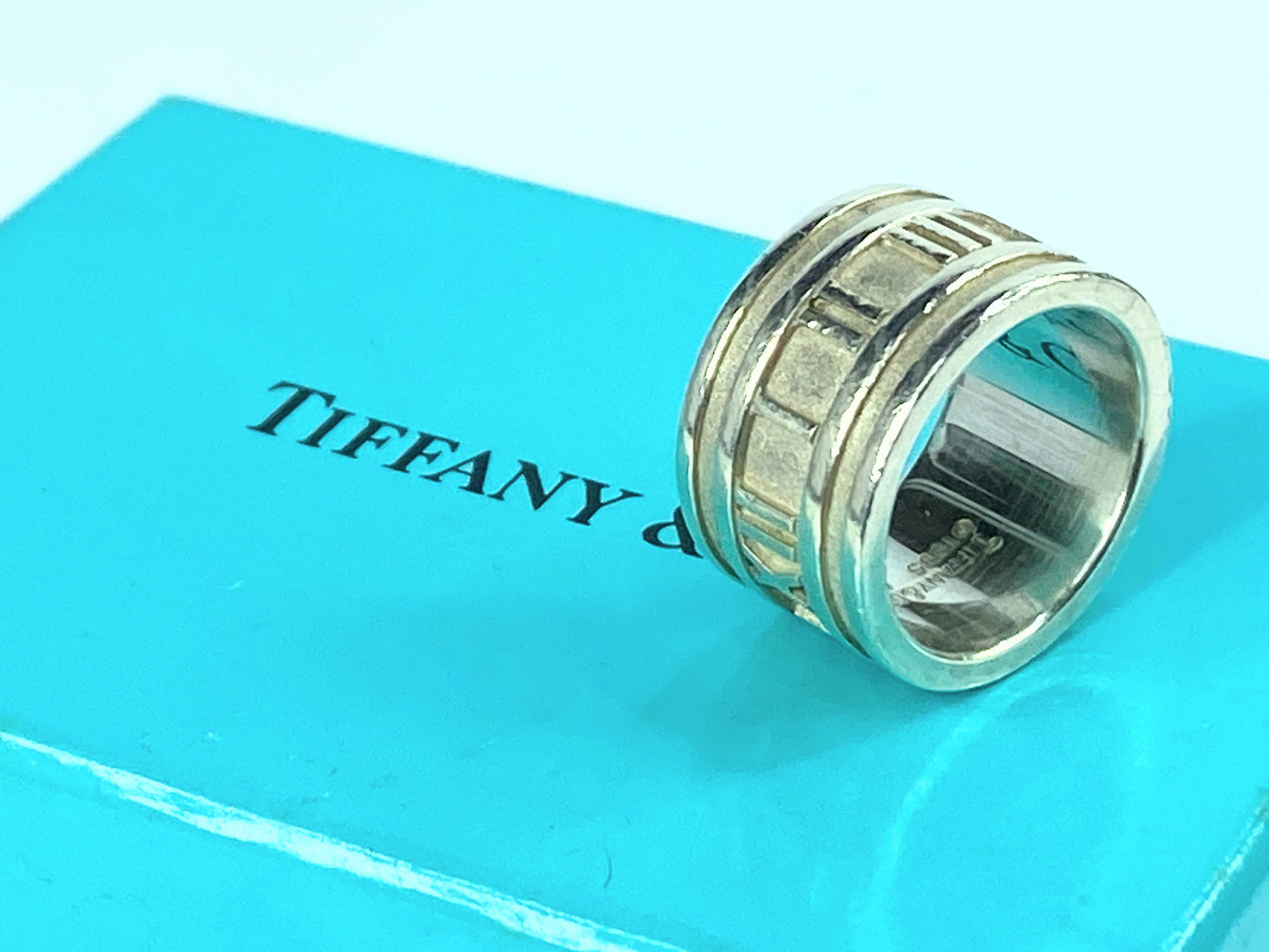 Tiffany & Co. Atlas Wide Band sterling silver sz5 12.1 gJR9668