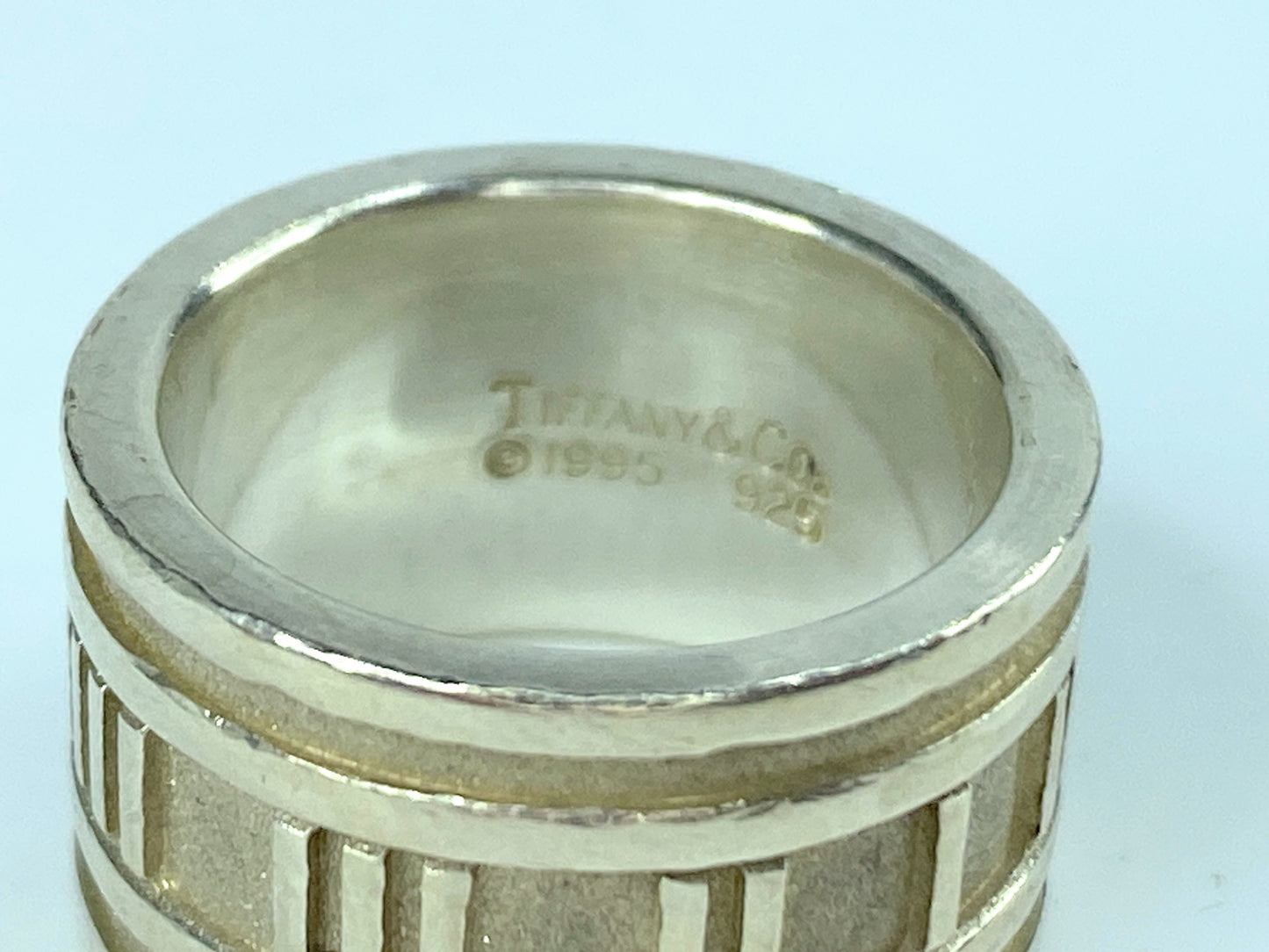 Tiffany & Co. Atlas Wide Band sterling silver sz5 12.1 gJR9668