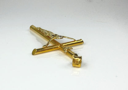 Vintage 14K Yellow Gold Large Jesus Crucifix Cross Pendant 2.25" JR2162