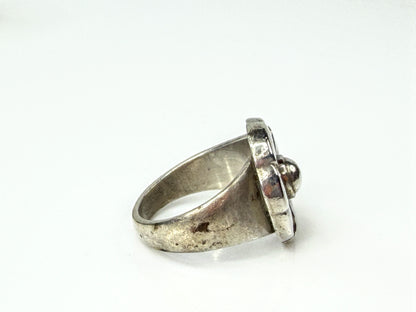 Georg Jensen Vintage Sterling Silver Flower Ring No4A Mid Century Denmark JR2165