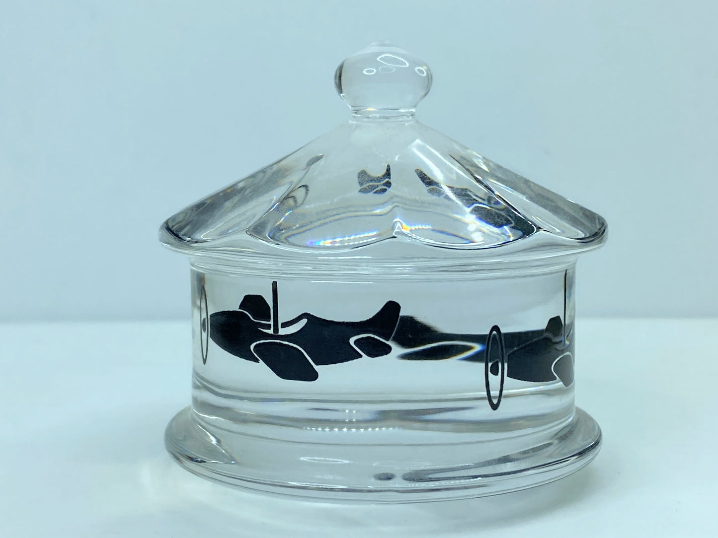 Baccarat "Merry go round" spinning Crystal paperweight 2 7/8" S129