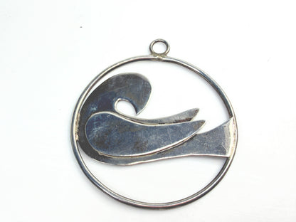 Vintage Ed Gary 1975 Sterling Swan Pendant Limited edition 154/300 2.5" JR1392