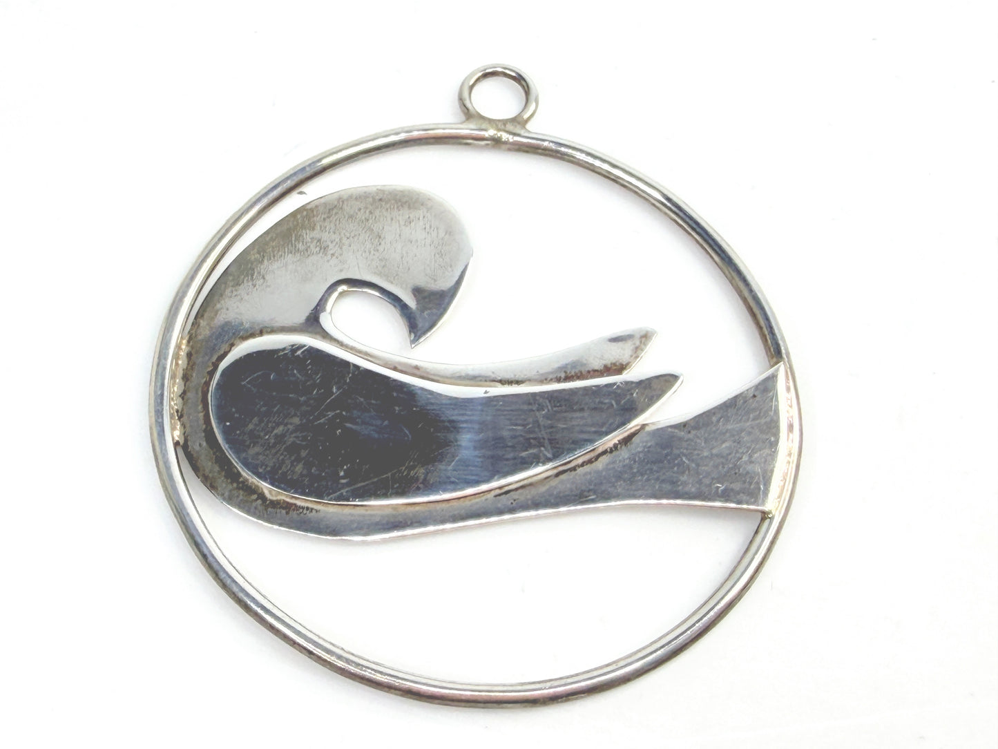 Vintage Ed Gary 1975 Sterling Swan Pendant Limited edition 154/300 2.5" JR1392