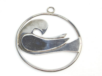 Vintage Ed Gary 1975 Sterling Swan Pendant Limited edition 154/300 2.5" JR1392