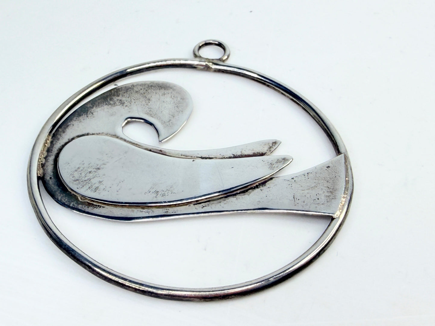 Vintage Ed Gary 1975 Sterling Swan Pendant Limited edition 154/300 2.5" JR1392