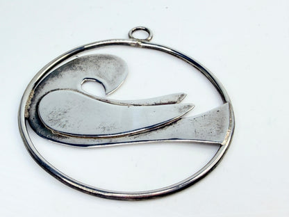 Vintage Ed Gary 1975 Sterling Swan Pendant Limited edition 154/300 2.5" JR1392