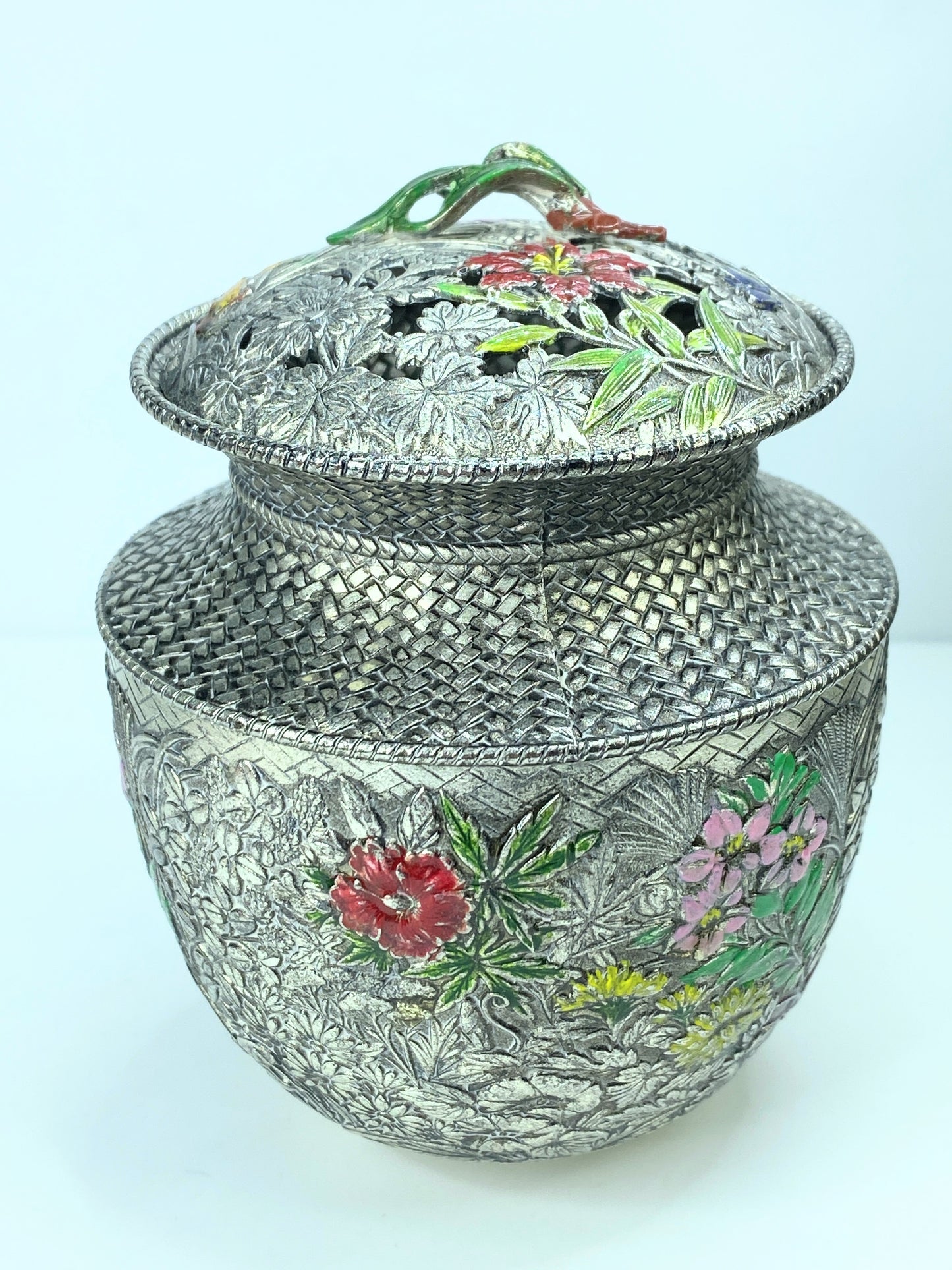 Takaoka Copper Alloy Incense Burner Signed Tanyei 銘栄 with Original Boxes A340