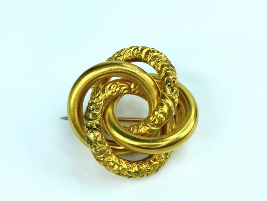 High karat 20-21K Gold Scandinavian Knot Brooch 6.0g  JR9676