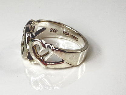 Tiffany & Co. Paloma Picasso Loving Heart Sterling Silver Ring Size 6 JR2171