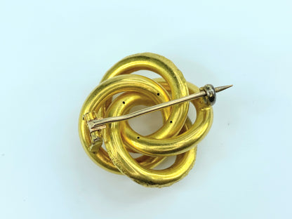 High karat 20-21K Gold Scandinavian Knot Brooch 6.0g  JR9676