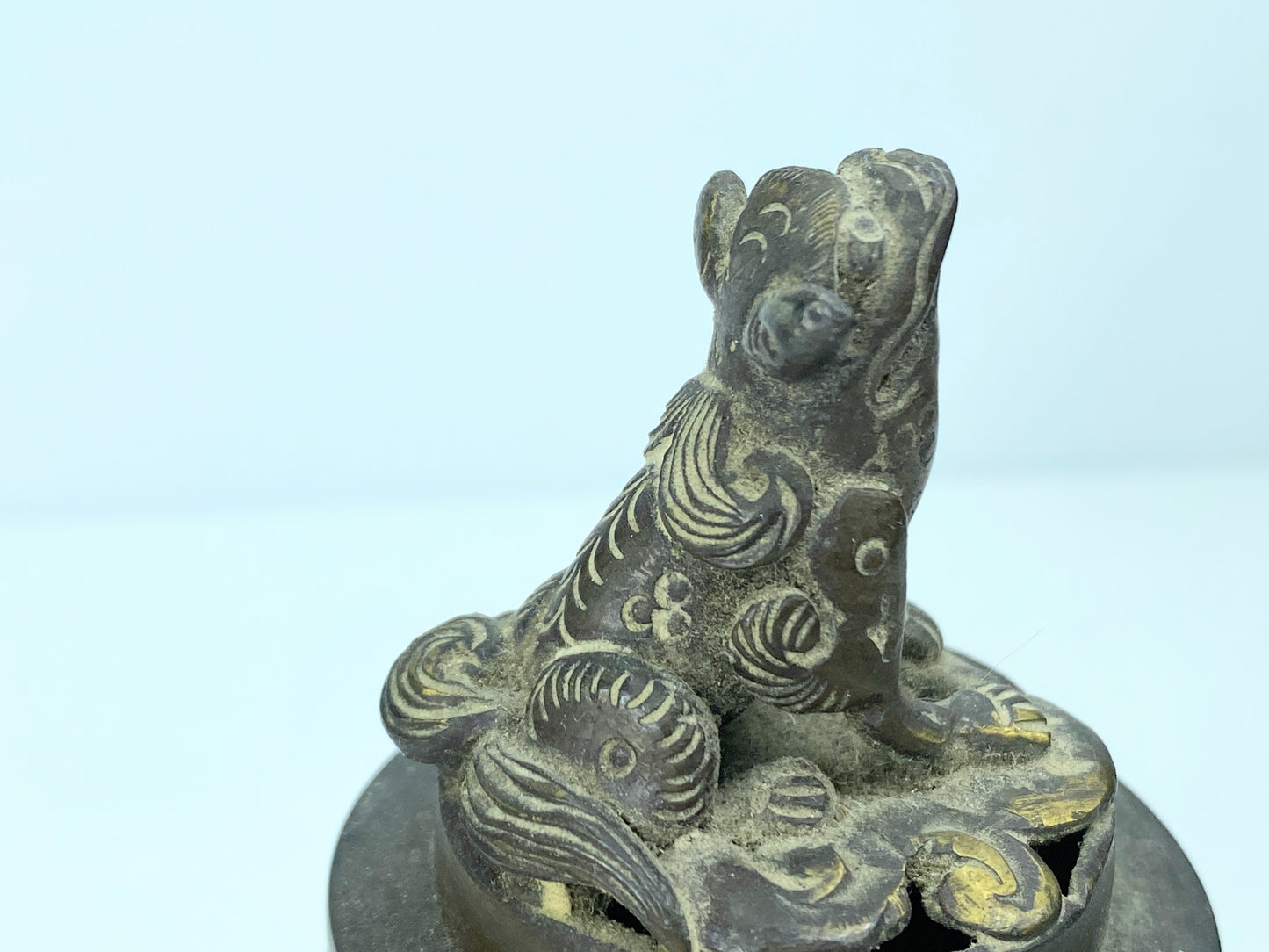 Rare Japanese Meiji Period Bronze Koro Censer, 1920 3 1/2" A341