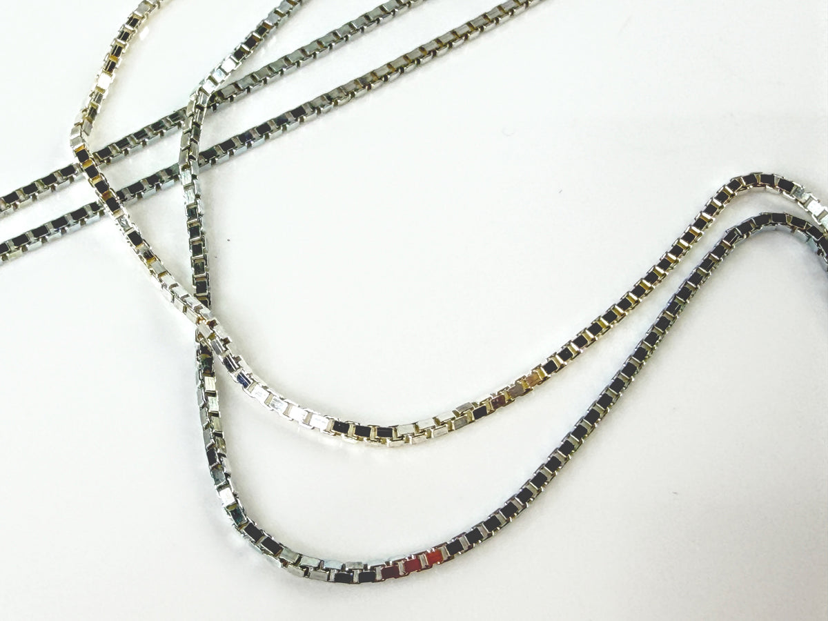 Sterling Australian Black Fire Opal Pendant Box Chain Necklace 17.5" 3.1g JR2175