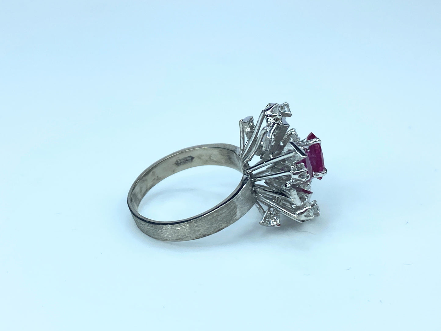 Appraised 5,195 14K gold 2.0ct Ruby 1.0ct G/Si Diamond ring