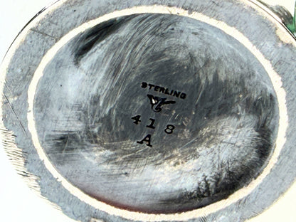 Vintage Sterling Silver Repousse Floral Cachepot Planter SS212