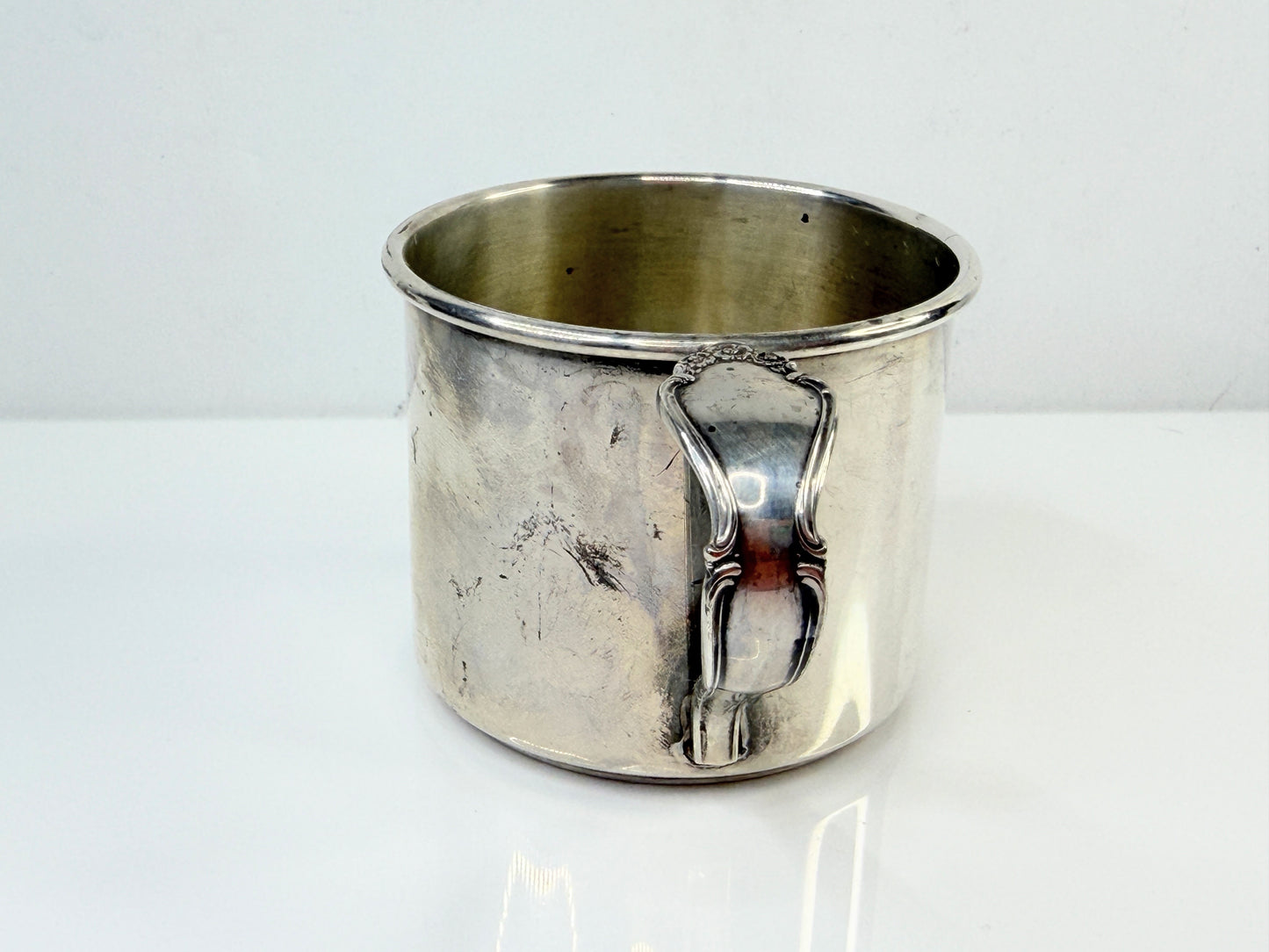 J Rogers Sterling Silver Childs Cup Mug Spoon Handle 2.5" SS213