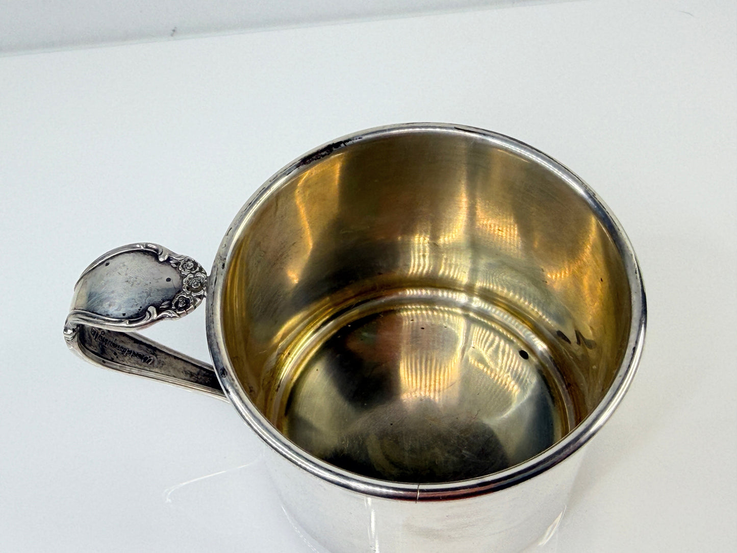J Rogers Sterling Silver Childs Cup Mug Spoon Handle 2.5" SS213