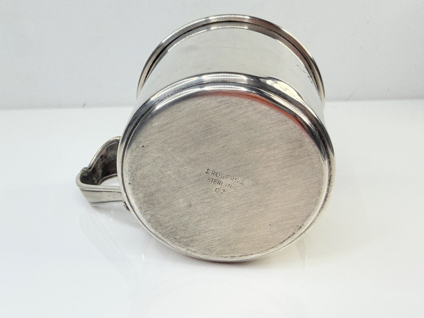 J Rogers Sterling Silver Childs Cup Mug Spoon Handle 2.5" SS213