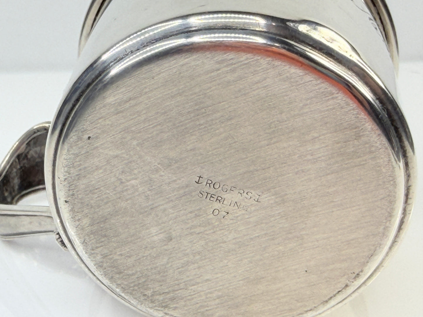 J Rogers Sterling Silver Childs Cup Mug Spoon Handle 2.5" SS213