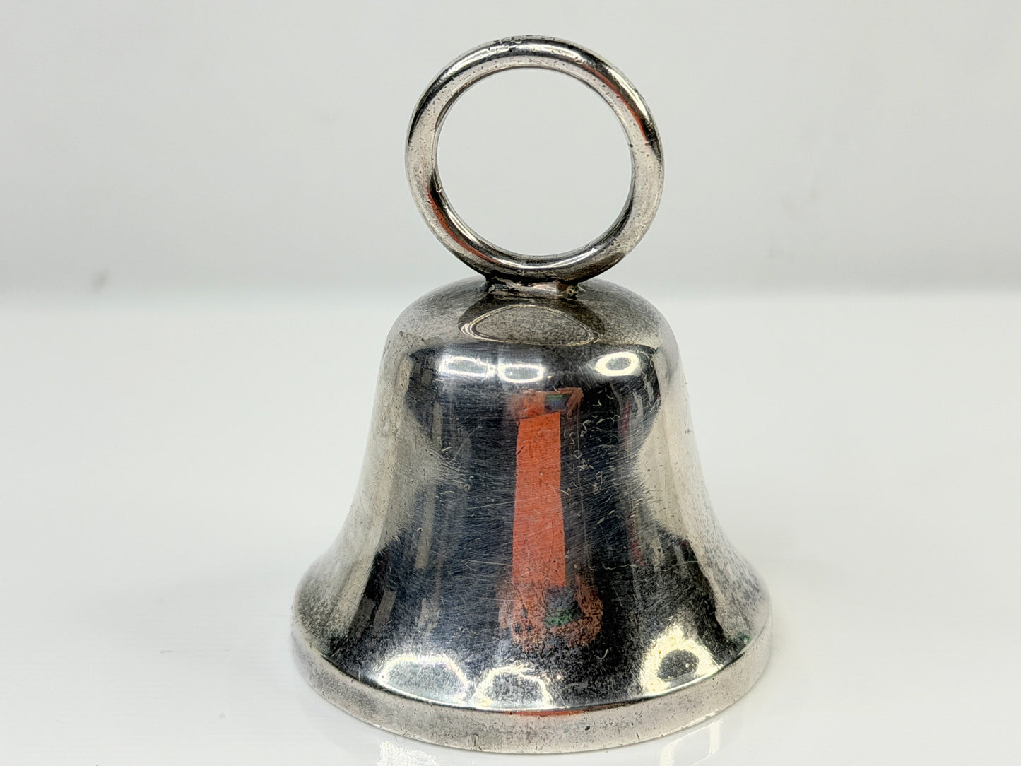 Vintage Sterling Silver Hand Bell Pattern 46 W Mark 34.4g 2 1/4" SS214