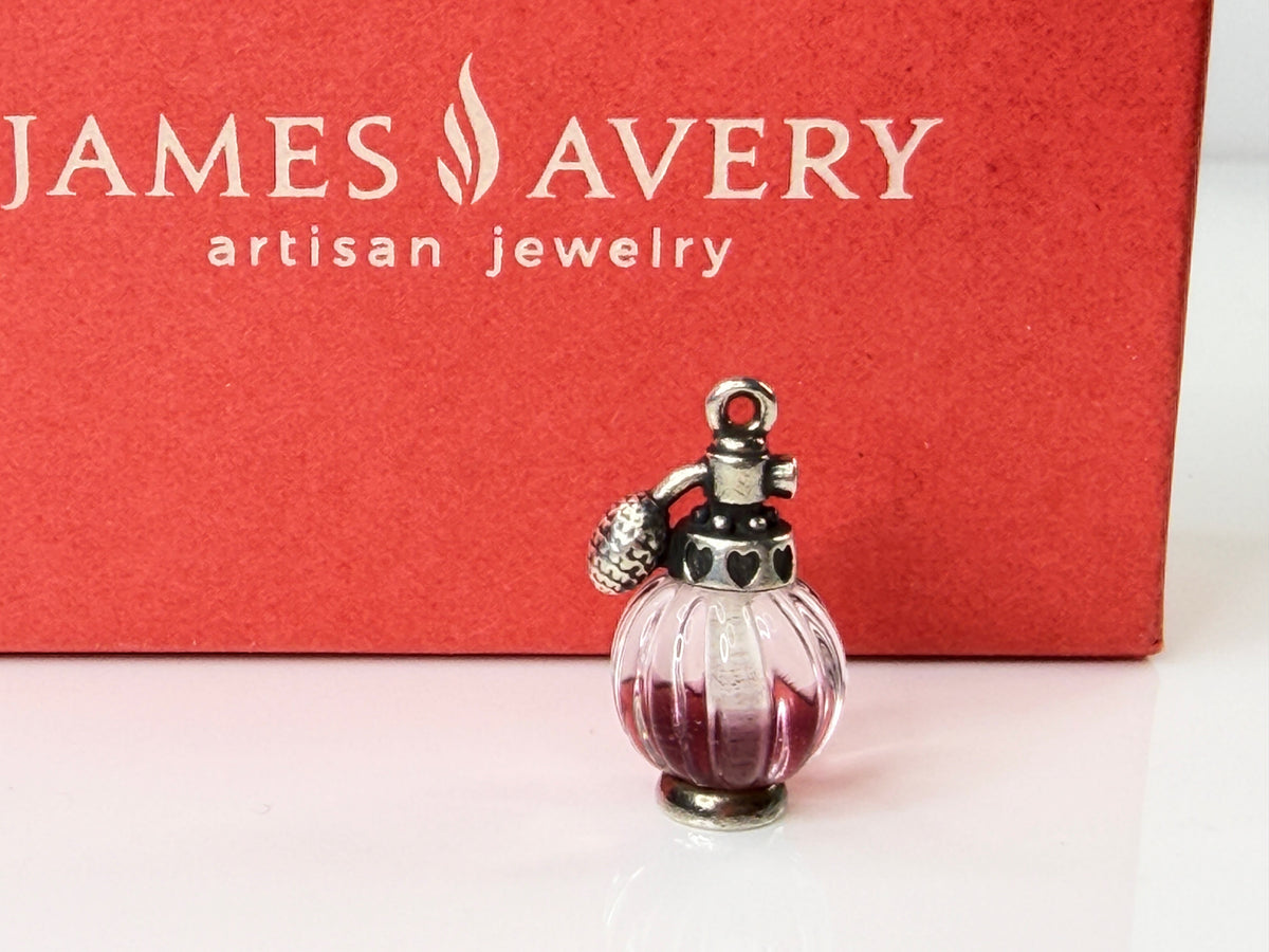 James Avery Sterling "Love Potion Pink" Art Glass Perfume Bottle Charm JR2180