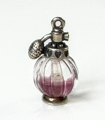 James Avery Sterling "Love Potion Pink" Art Glass Perfume Bottle Charm JR2180