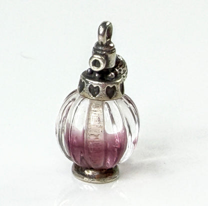 James Avery Sterling "Love Potion Pink" Art Glass Perfume Bottle Charm JR2180