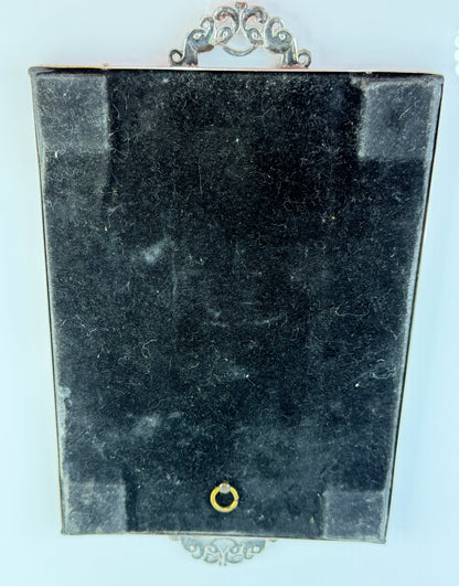 Vintage Sterling Silver Ornate Picture Frame Velvet Back 7.5" SS215