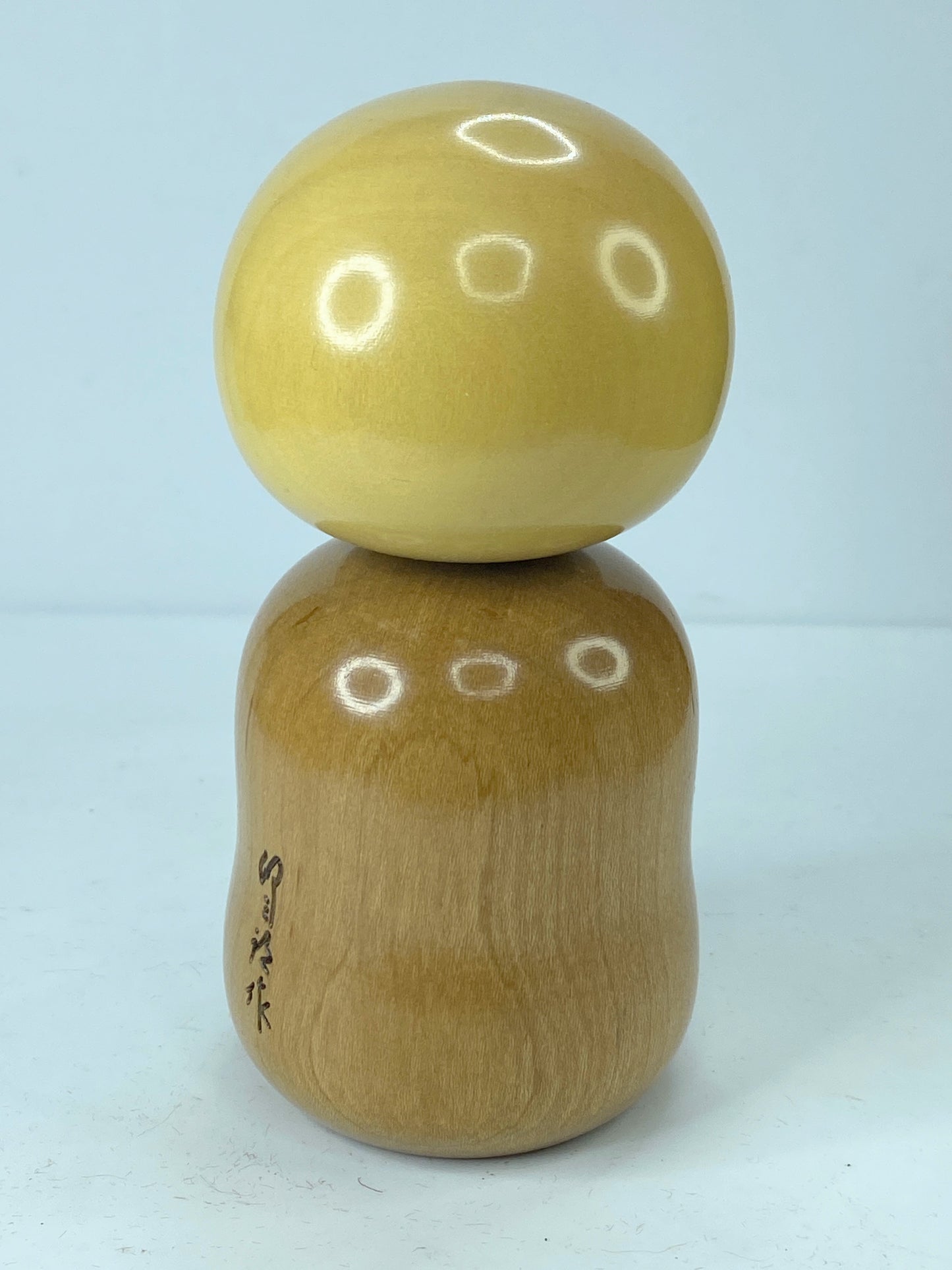 Usaburo Happy Jizo Original Kokeshi Wooden Doll 12.5 x 5.5cm Craftwork box A350