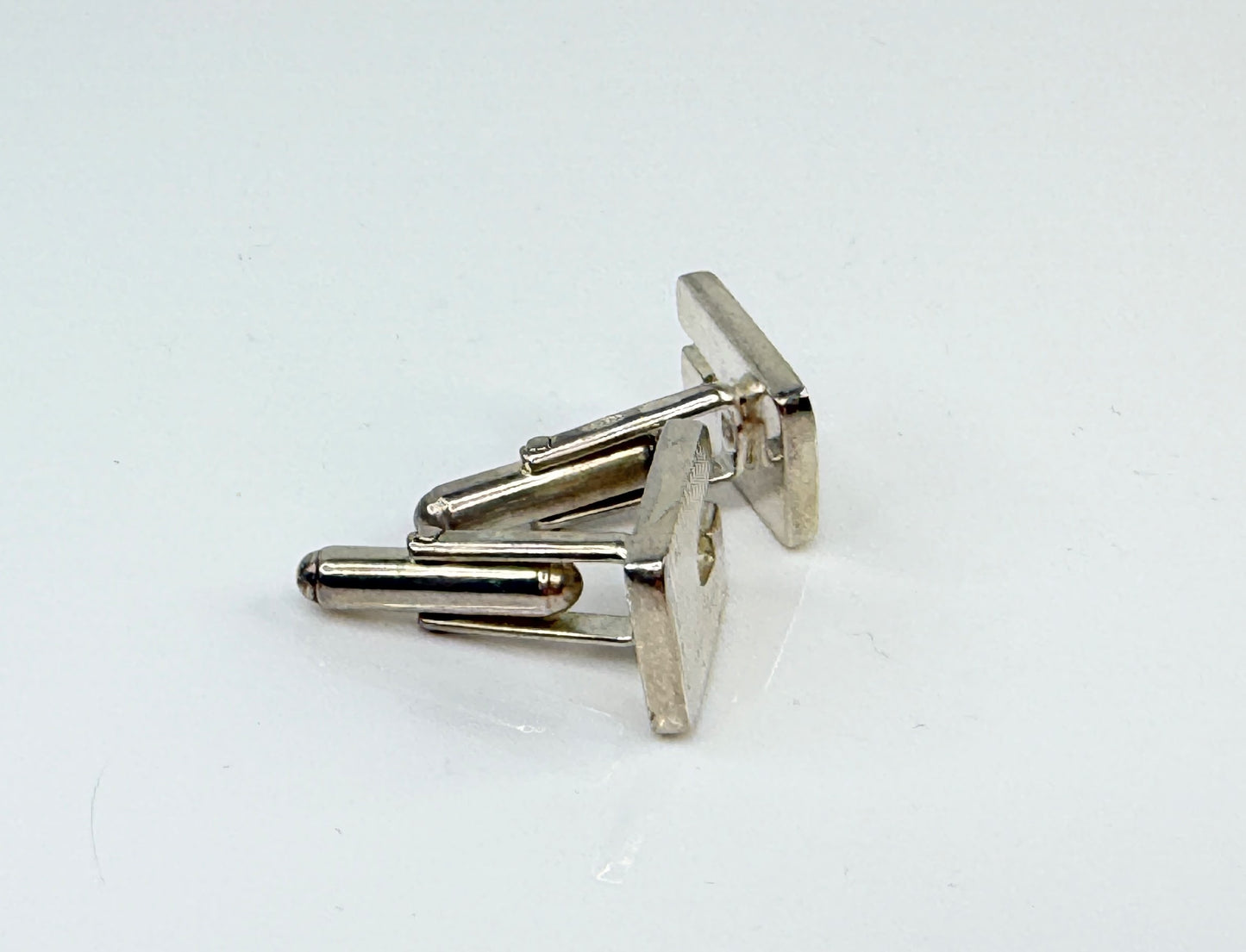 Vintage Gucci Sterling Silver GG Cufflinks Italy 17mm SS216