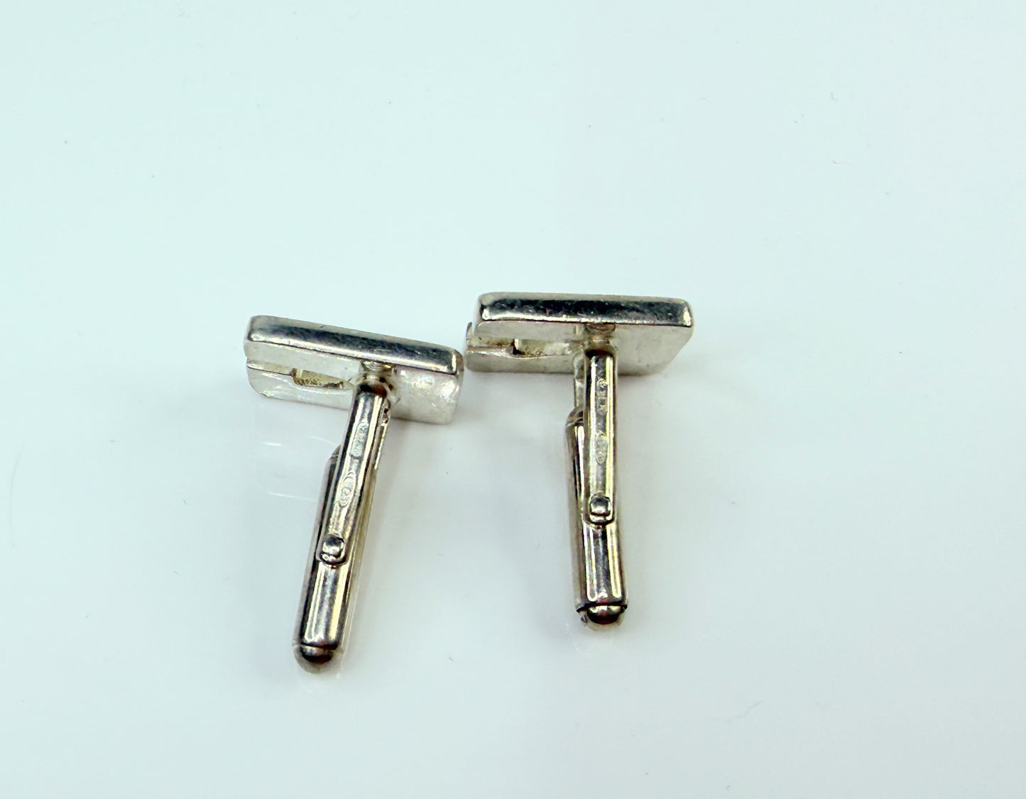 Vintage Gucci Sterling Silver GG Cufflinks Italy 17mm SS216