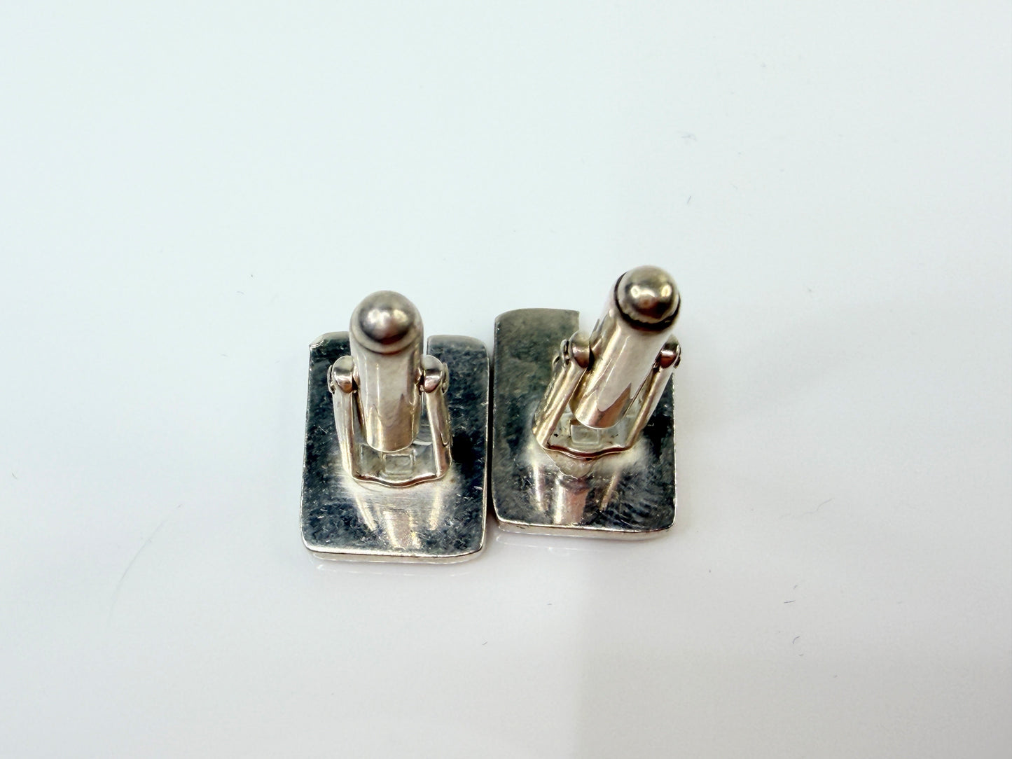 Vintage Gucci Sterling Silver GG Cufflinks Italy 17mm SS216