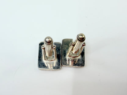Vintage Gucci Sterling Silver GG Cufflinks Italy 17mm SS216