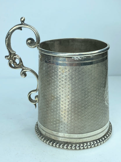 Antique c1903 England The Birmingham Sterling Silver children cup 3 5/15" SS91