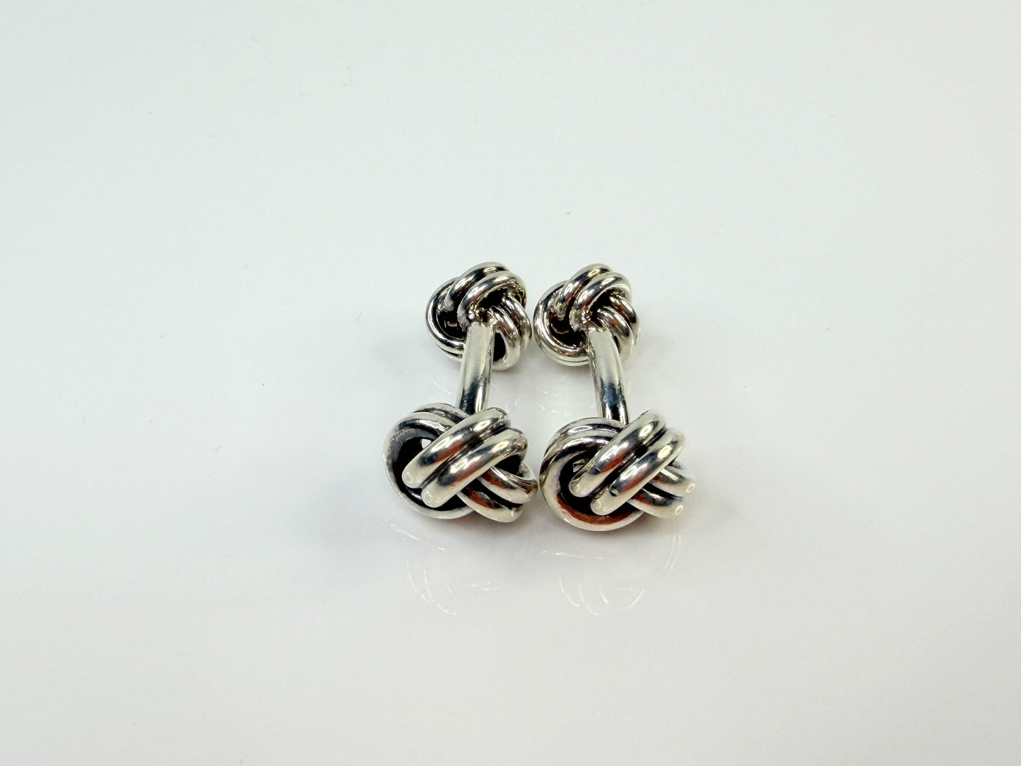 Vintage Tiffany Co Sterling Silver Love Knot Cufflinks 13mm SS218