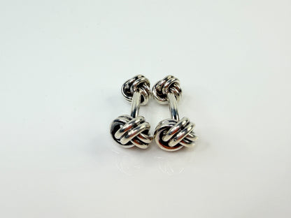 Vintage Tiffany Co Sterling Silver Love Knot Cufflinks 13mm SS218