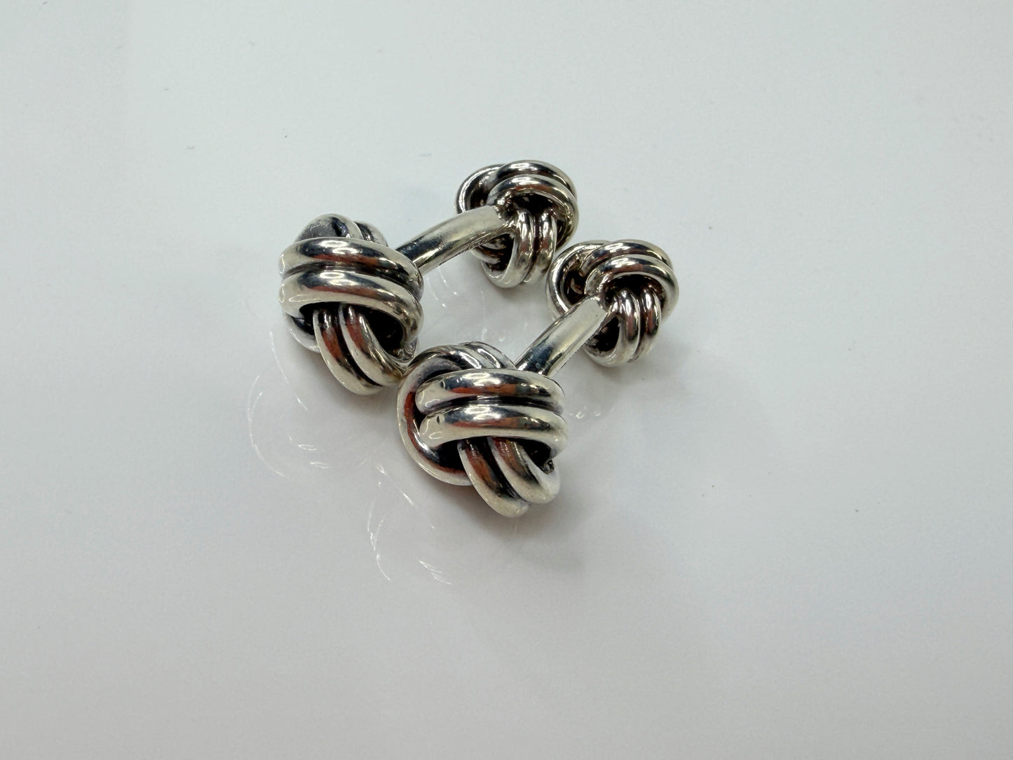 Vintage Tiffany Co Sterling Silver Love Knot Cufflinks 13mm SS218