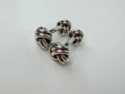 Vintage Tiffany Co Sterling Silver Love Knot Cufflinks 13mm SS218